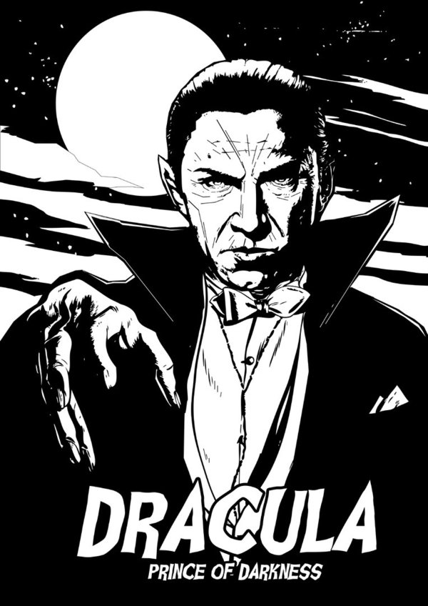 A3 Poster - Dracula Zwart/Wit