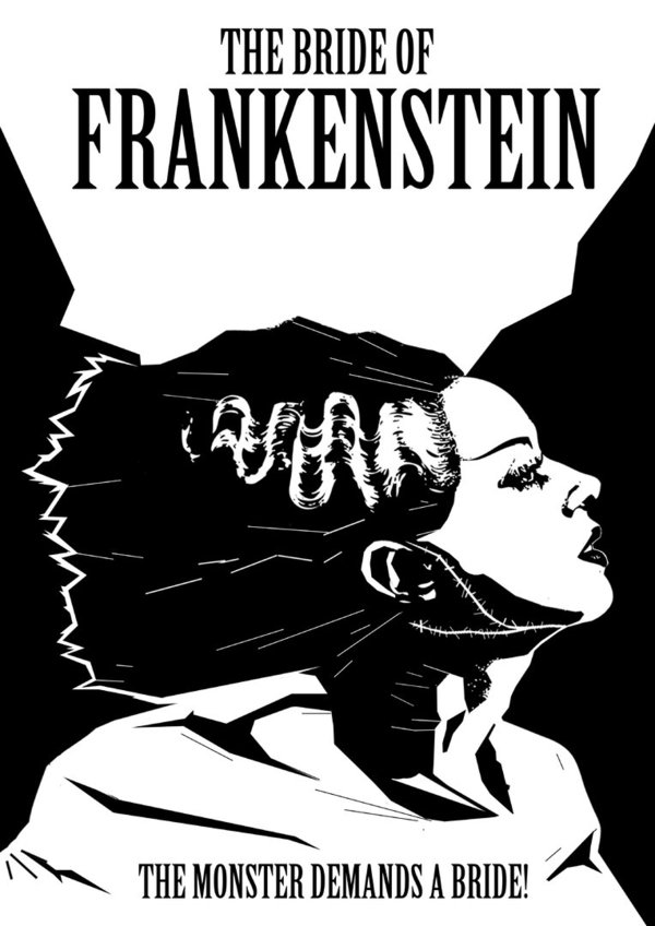 A3 Poster - The Bride of Frankenstein Zwart/Wit