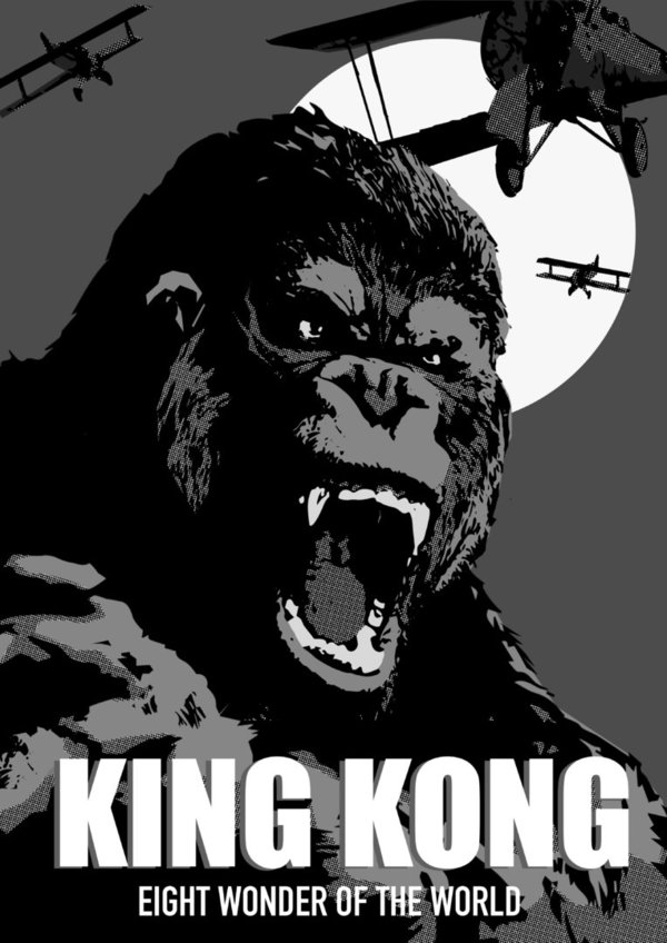 A3 Poster King Kong Zwart/Wit