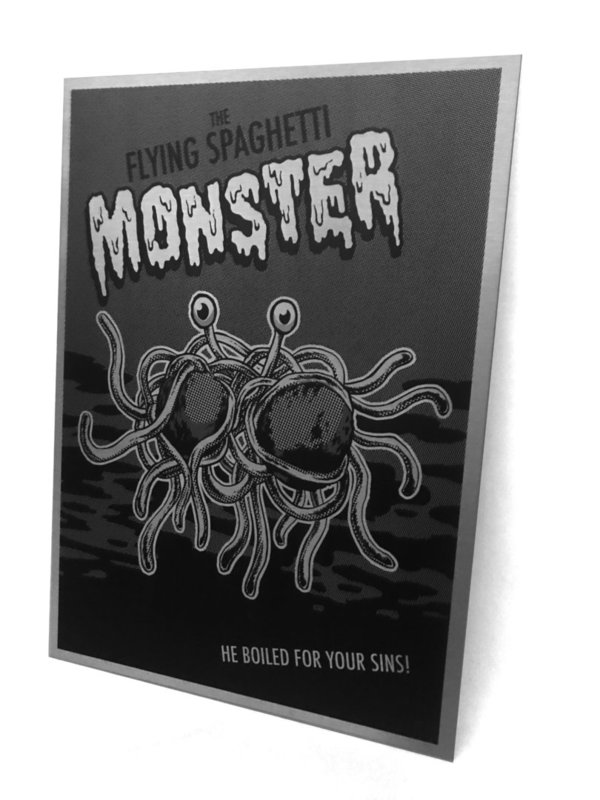 A3 Aluminium Print - The Flying Spaghetti Monster